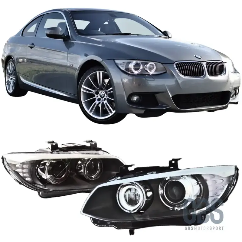 Phares Angel Eyes LED Blanc BMW E92/ E93 phase 2 de 20010 a 2013 Bi-Xenon