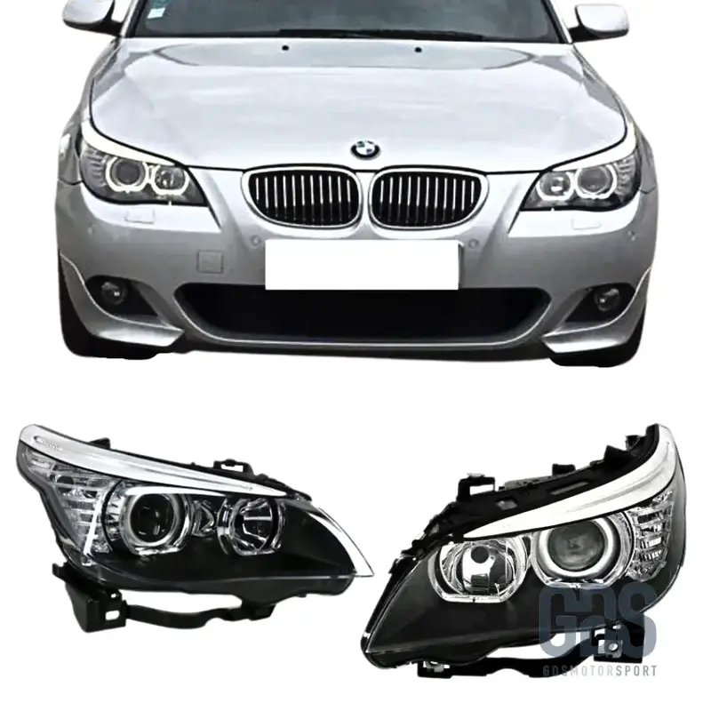 Phares Angel Eyes LED Blanc BMW Série 5 E60 / E61 — Avec Xénon OEM