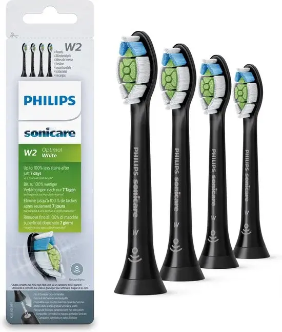 Philips Sonicare W2 Optimal White Opzetborstels Zwart - Nieuw Outlet