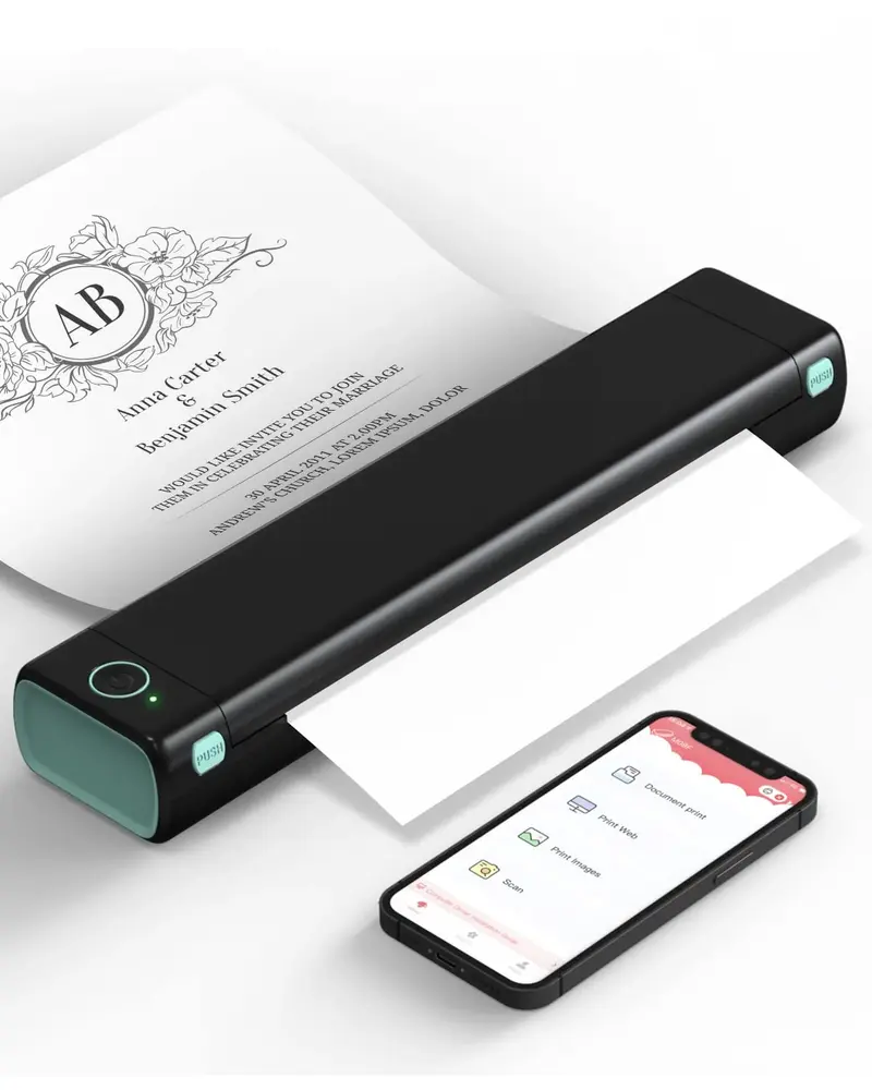 Phomemo M08F Draadloze A4 Thermoprinter Zwart - Nieuw