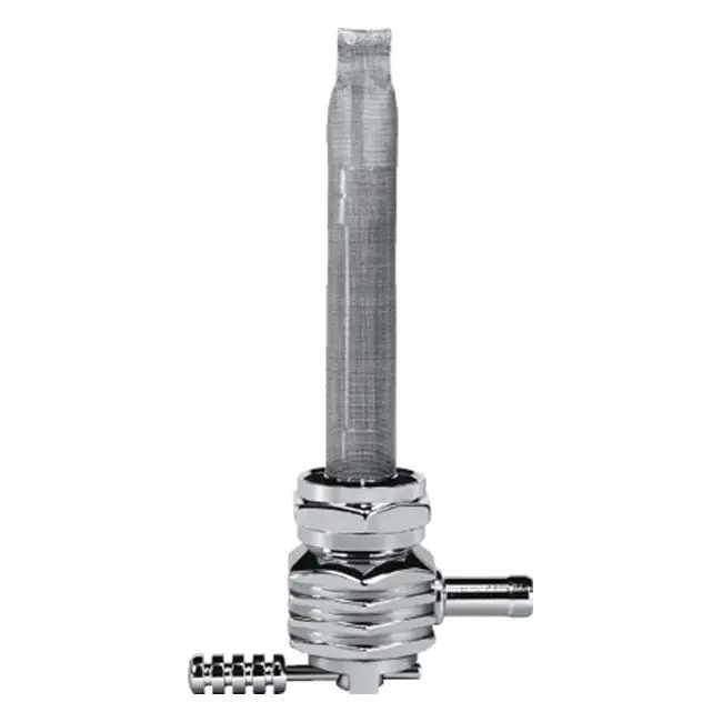 Pingel Power-Flo Hex Finned Petcock Rear Outlet 22mm Chrome