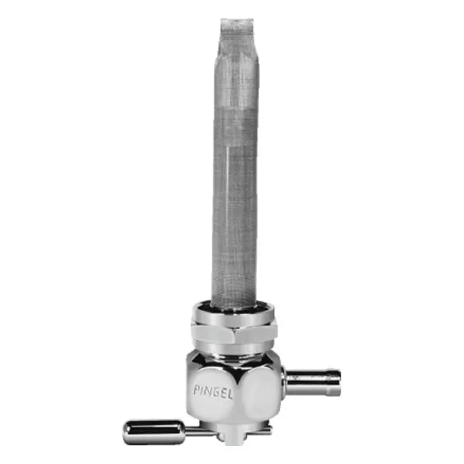 Pingel Power-Flo Hex Oval Petcock Rear Outlet 22mm Chrome