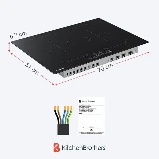 Plaque à induction KitchenBrothers 70 cm | Plaque à induction encastrable | Neuve