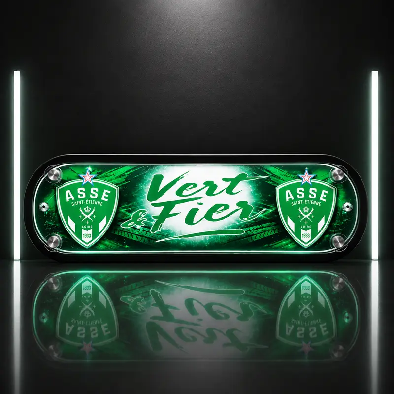 Plaque Lumineuse camion ASSE Nouvelle Génération  Chauffeur Routier Supporter Saint-Étienne