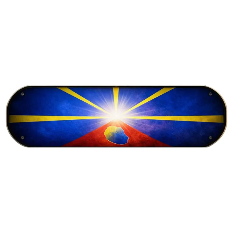 Plaque Lumineuse Camion Fierté Réunionnaise – Décoration LED Personnalisée pour Chauffeurs