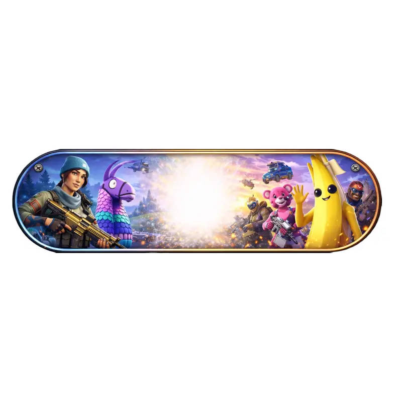 Plaque Lumineuse Camion L'escouade Fortnite – Décoration LED Personnalisée pour Chauffeurs