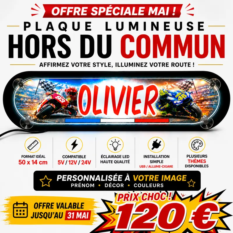 Plaque Lumineuse Camion L’Excellence – Enseigne  Personnalisée Hors du Commun