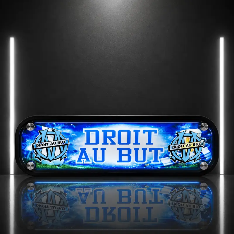 Plaque Lumineuse camion OM Nouvelle Génération – Décoration LED Camion Chauffeur Routier Supporter Marseille