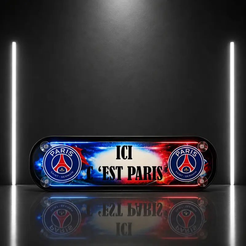 Plaque Lumineuse camion PSG Nouvelle Génération Chauffeur Routier Supporter Paris