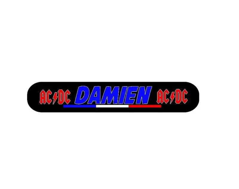 plaque lumineuse DAMIEN