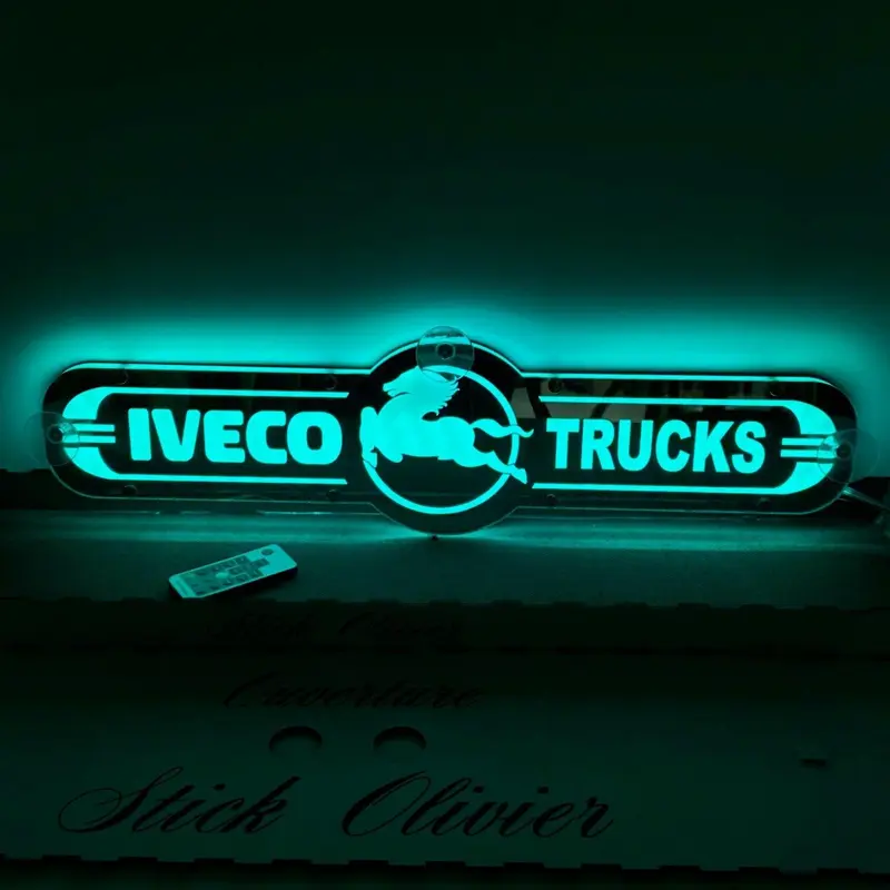 Plaque lumineuse décor IVECO pour Pare-Brise