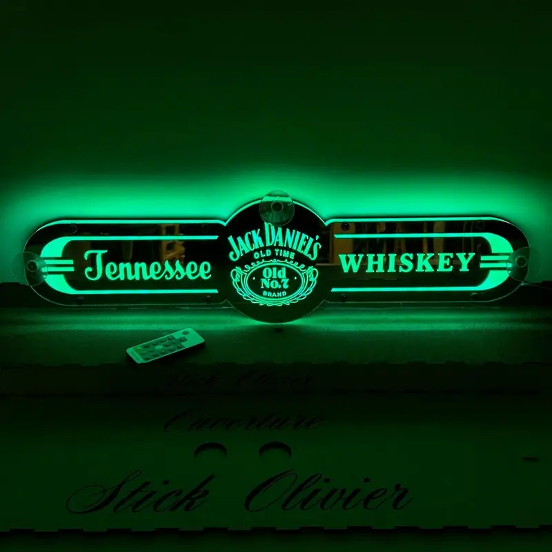 Plaque lumineuse décor JACK DANIEL S pour Pare-Brise