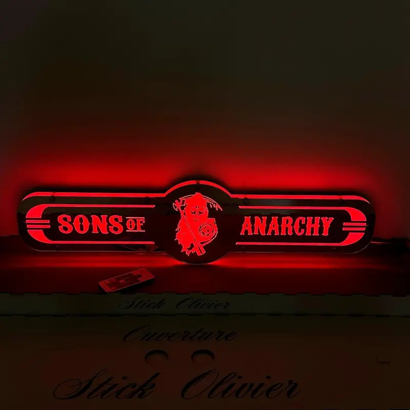 Plaque lumineuse décor SONS OF ANARCHY pour Pare-Brise