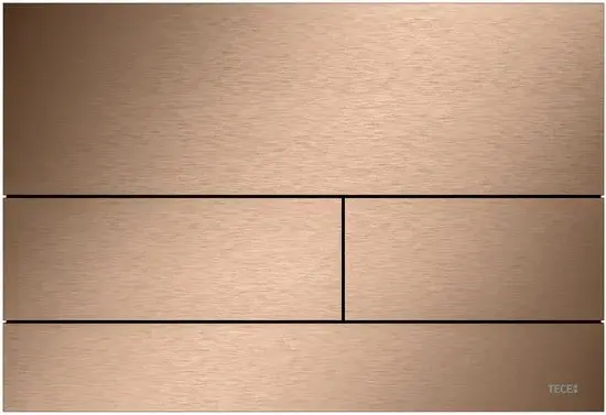 Plaques de déclenchement WC TECE Carré II Or rouge Métal - Neuf - Neuf