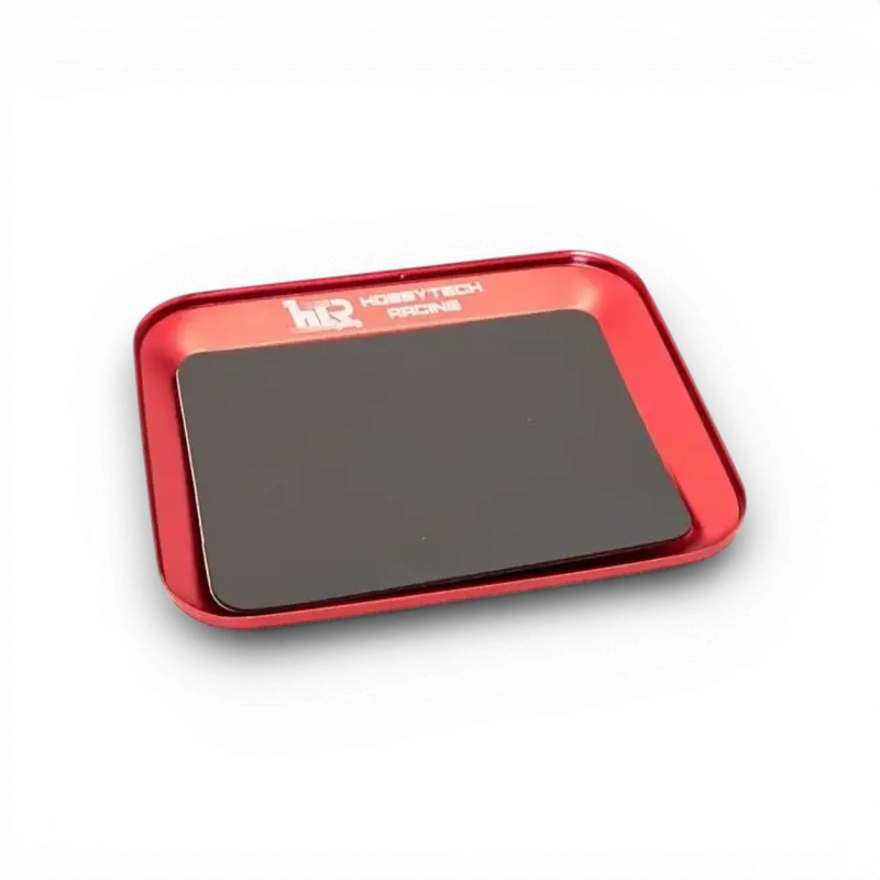 PLATEAU MAGNETIQUE EN ALUMINIUM ROUGE 119X101MM