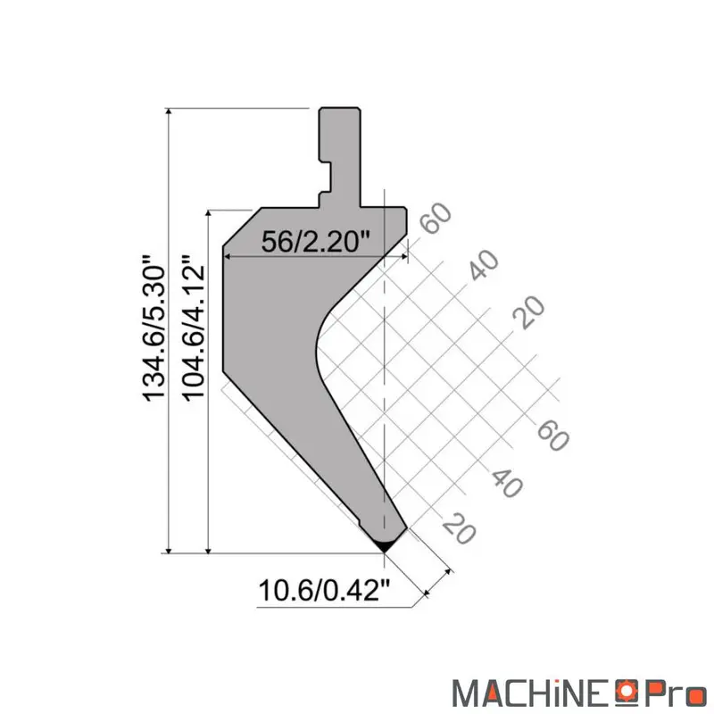 Poinçon Promecam PK.135.85.R08 pour presse plieuse Nargesa PP200CNC