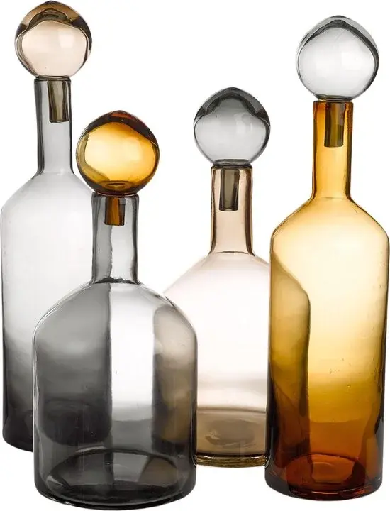 Pols Potten Bubbles & Bottles Chic Glass, lot de 4 verres | Verres à boire | Neuf