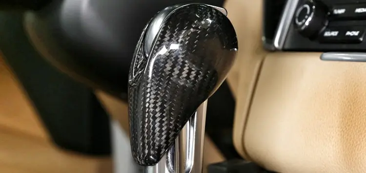 Pommeau sélecteur levier de vitesse PDK en fibre de carbone pour Porsche Macan I (2014-2021)