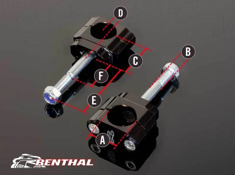 PONTETS DE GUIDON RENTHAL A 328.6MM FATBAR/ TWINWALL HONDA CR125R/250R