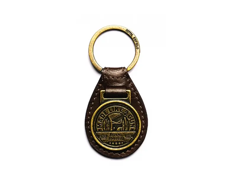 PORTE CLE ROYAL ENFIELD MLG ANTIQUE MARRON