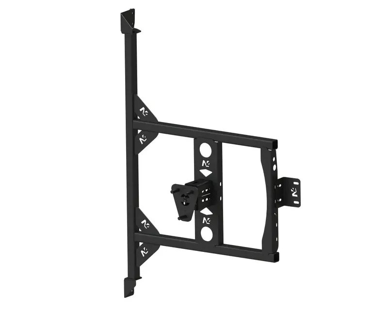 Porte roue de secours en inox sur porte arrière gauche Fiat Ducato-Campeo N4-Offroad
