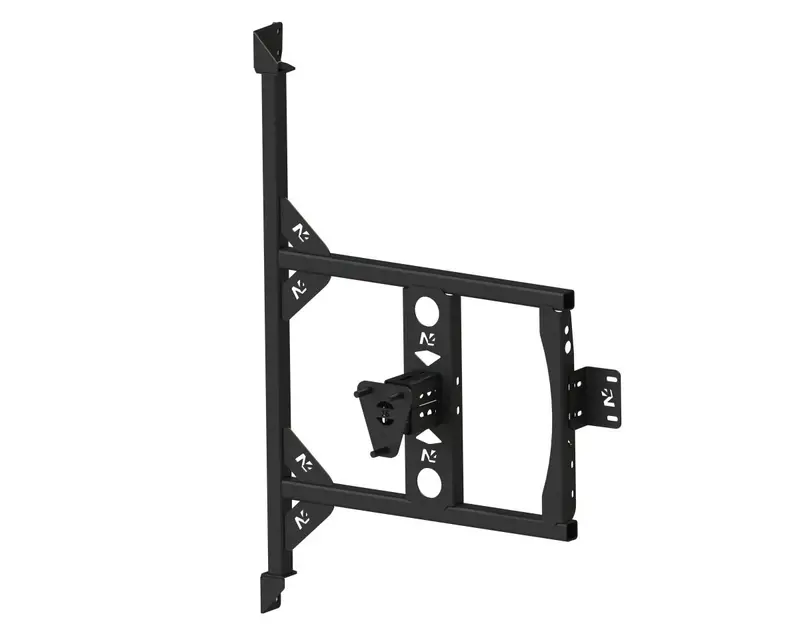 Porte roue de secours en inox sur porte arrière gauche Fiat Ducato Campeo N4-Offroad