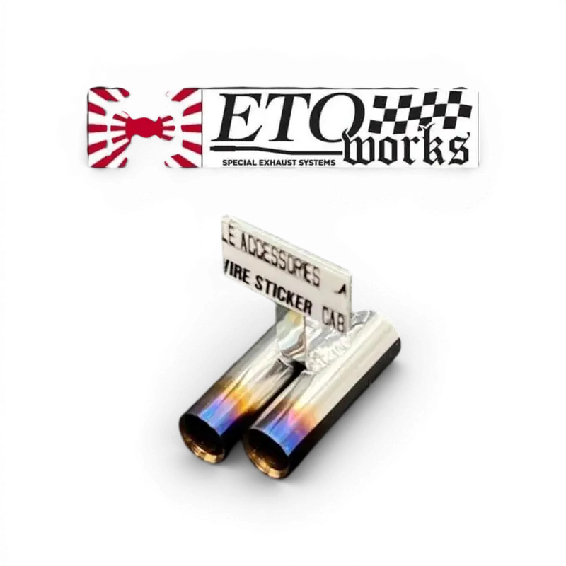 Pot d'échappement décaler double Inox 8mm "Burn"