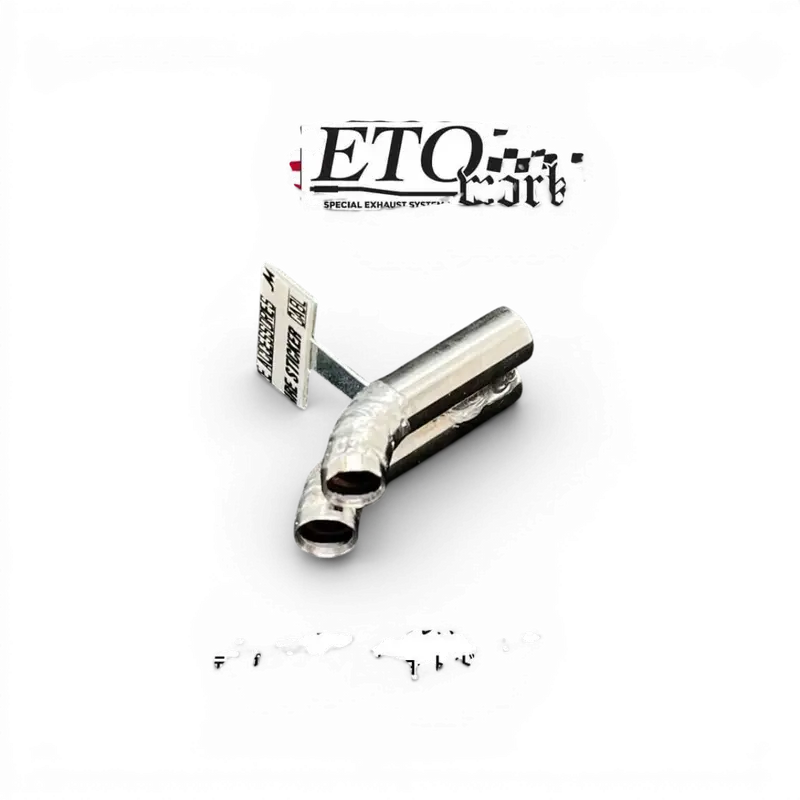 Pot d'échappement décaller double coudé Inox 8mm