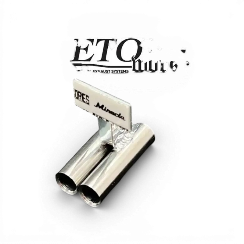 Pot d'échappement standard double Inox 8mm
