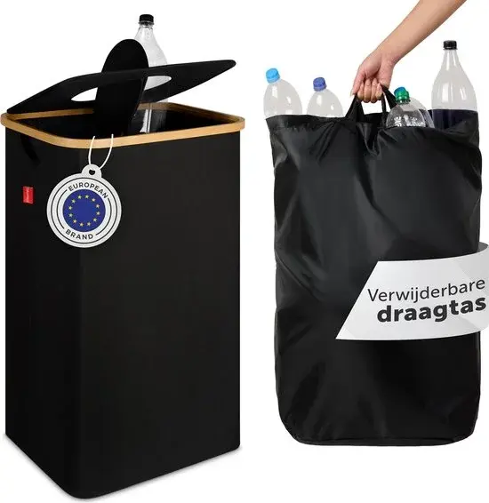Poubelle de tri Blumtal 100 L noire