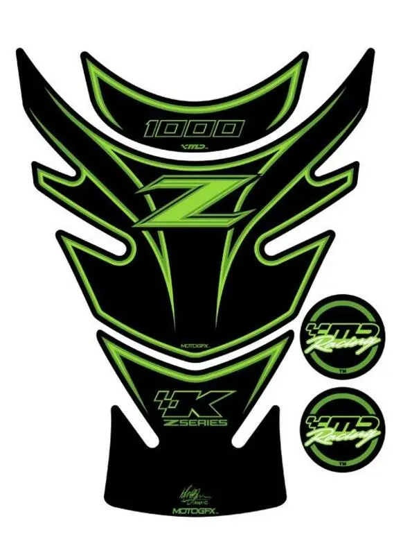 PROTECTION DE RESERVOIR MOTOGRAFIX 3pcs vert Kawasaki Z1000