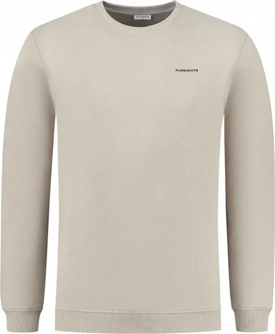 Purewhite Regular Fit Crewneck Sweater Taupe S - Neuf Outlet