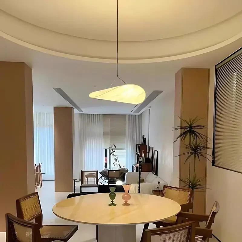 QAIA 60cm Japandi Hanglamp Zijde Naturel - Nieuw Outlet