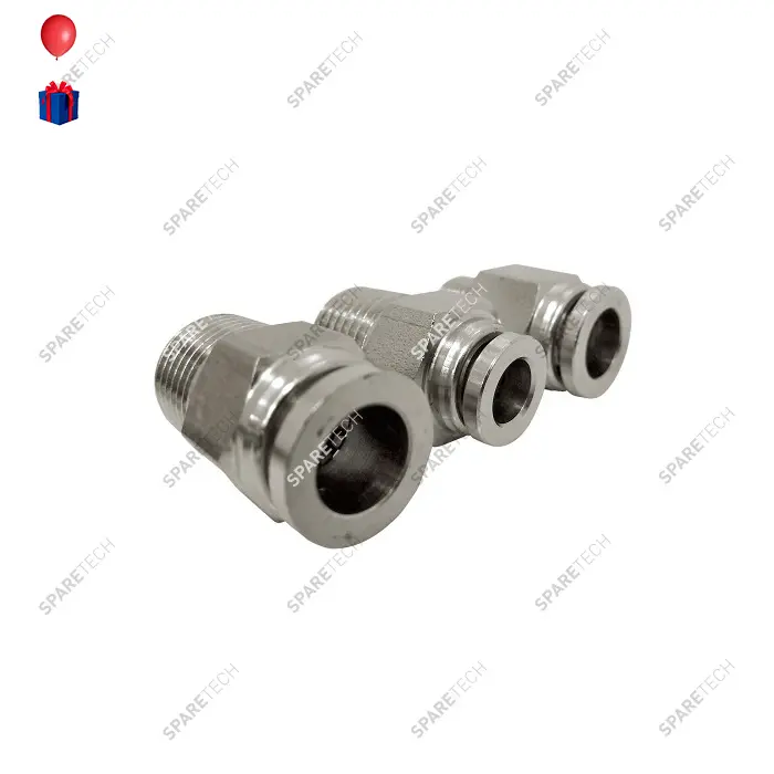 Raccord instantané droit, inox, M1/4" pour tuyau 6-8mm