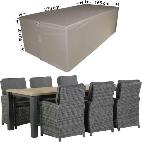 Raffles Covers Housse de salon de jardin 230x165x90 cm Gris - Nouvelle Outlet