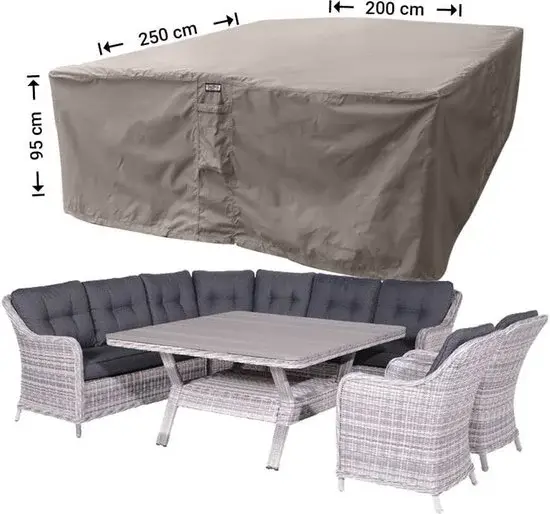 Raffles Covers Housse de salon de jardin 250x200 H95 cm Gris - Nouveau Outlet