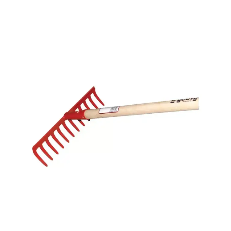 RATEAU SOUDE 12 DENTS COURBES AVEC MANCHE BOIS 150CM GOUVY