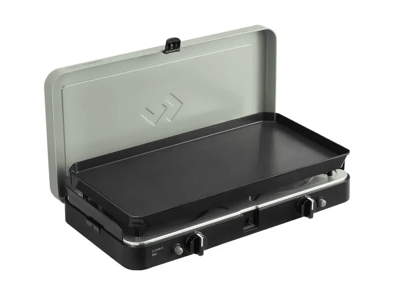 Réchaud portable à gaz 2 brûleurs avec Plancha Cadac 2 Cook 3 Pro