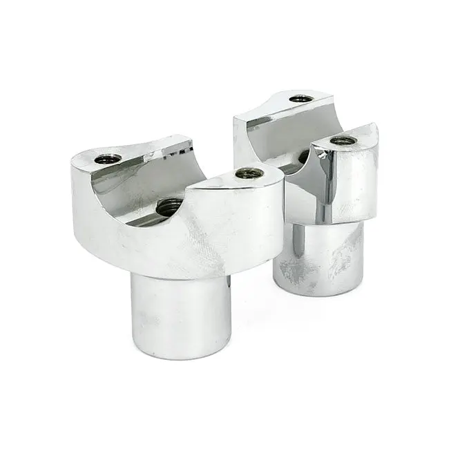 Rehausseurs de guidon droits en aluminium forgé sans collier supérieur (OEM)