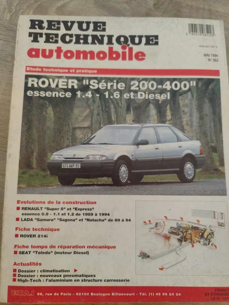 Revue Technique Auto Rover Série 200 Et 400 Essence Et Diesel RTA (Liv127)