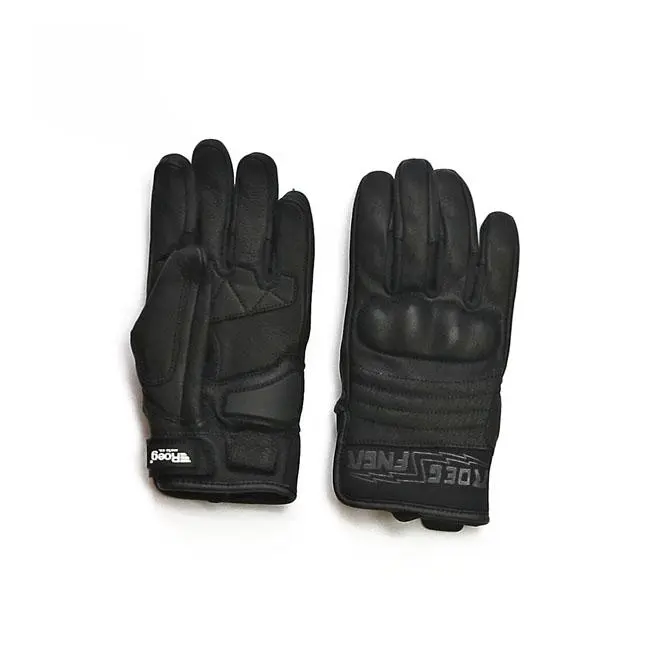 Roeg FNGR Gants tout cuir noir