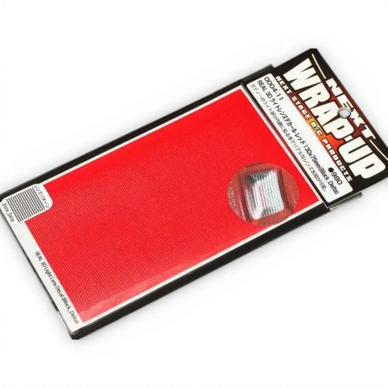 "Rouge" Autocollant lentilles phares "3D reel" 130x75mm Delta black