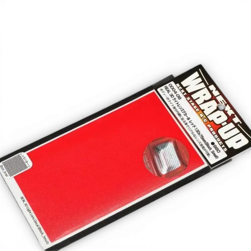"Rouge" Autocollant lentilles phares "3D reel" 130x75mm Petit carrés