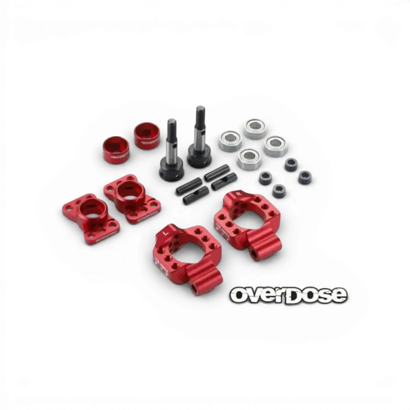 Rouge - Fusées arrière en aluminium réglable pour OD/YOKOMO/REVED