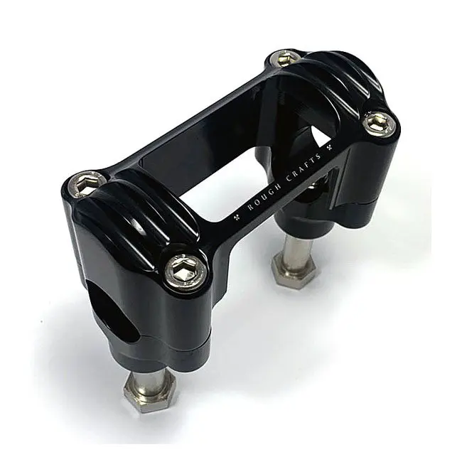 Rough Crafts 1.3" Rehausseurs de Guidon Noir pour Harley