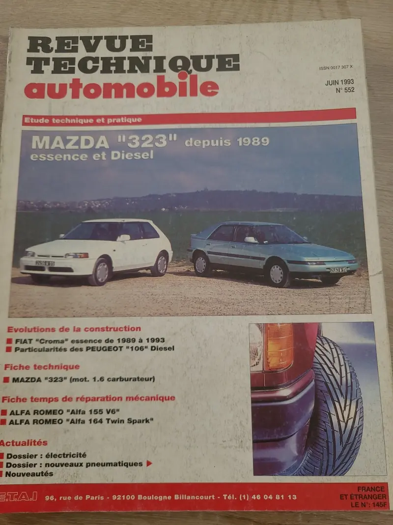 RTA Revue Technique Automobile Mazda 323 Essence Et Diesel 1993 (Liv208)