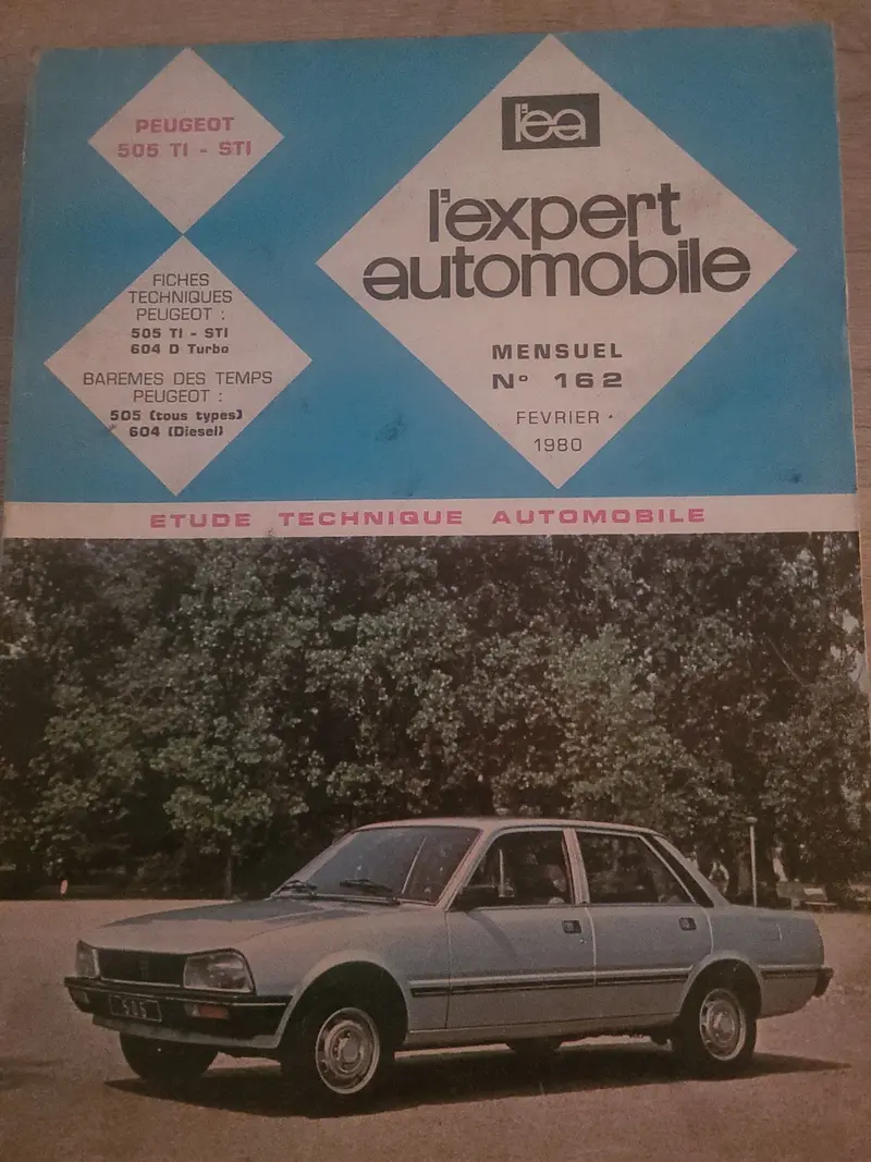 RTA Revue Technique Automobile Peugeot 505 STI TI 1980 (Liv236)