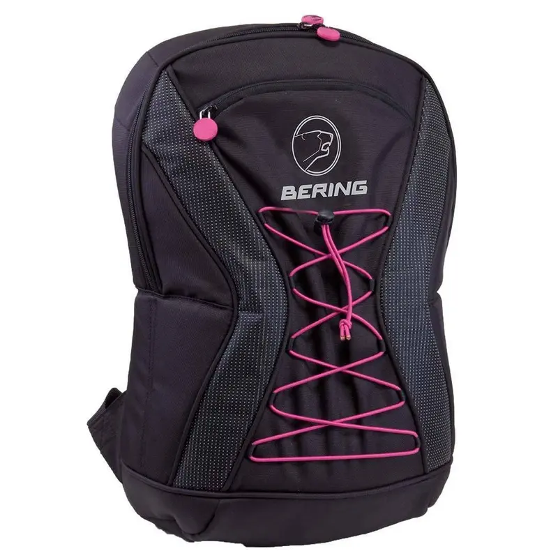 SAC A DOS CARLITA NOIR FUSCHIA