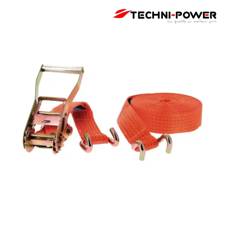 SANGLE A CLIQUET 50 MM CROCHETS OUVERTS 14M 5T TECHNI-POWER