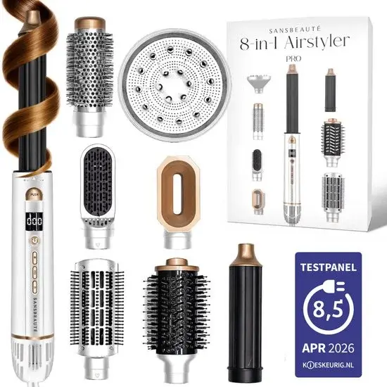 Sansbeauté Airstyler Diffuseur 8-en-1 Noir Or - Neuf Outlet